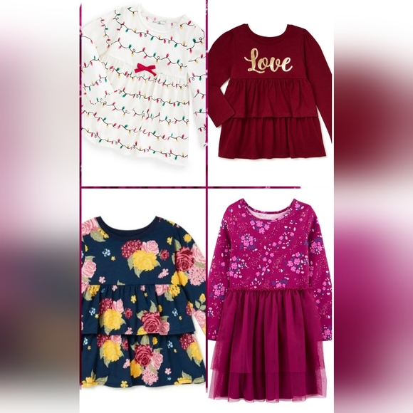 Other - Like New toddler girls long sleeve ruffle shirts size 4T/5T